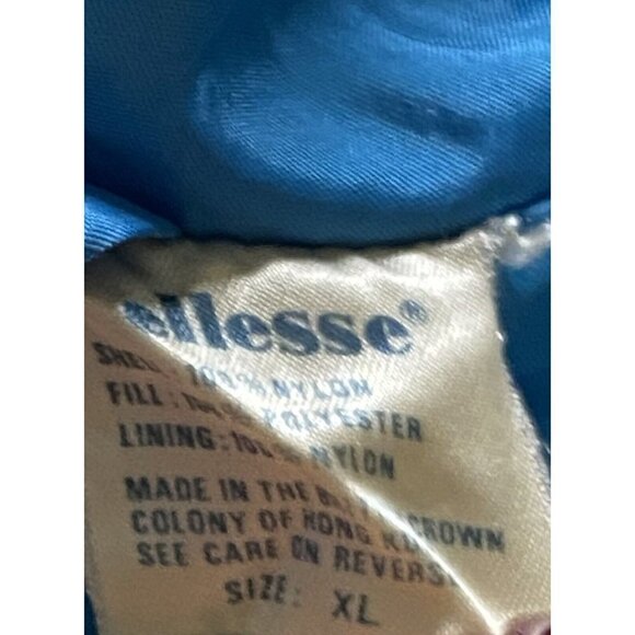 Ellesse Ski Windbreaker Jacket Mens Vintage 80s Half Zip Blue Jacket Nylon XL - Picture 5 of 12